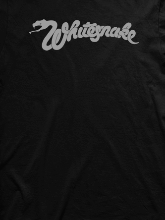 Layout da camiseta da banda Whitesnake