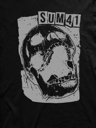 Layout da camiseta da banda Sum 41