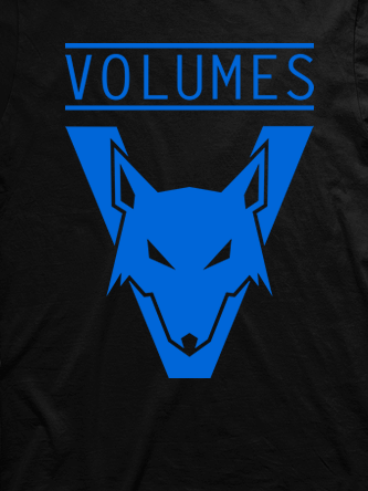 Layout da camiseta da banda Volumes