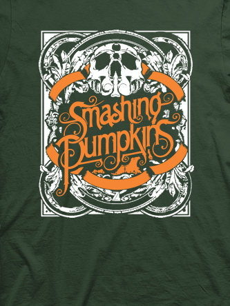 Layout da camiseta da banda The Smashing Pumpkins