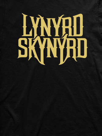Layout da camiseta da banda Lynyrd Skynyrd
