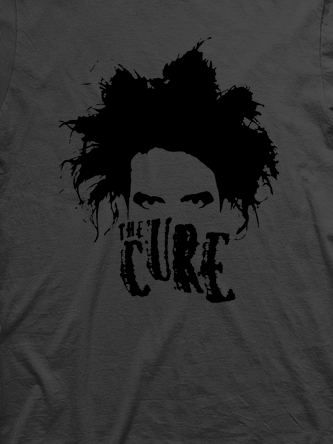 Layout da camiseta da banda The Cure