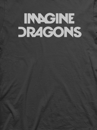 Layout da camiseta da banda Imagine Dragons