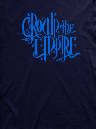 Layout da camiseta da banda Crown The Empire