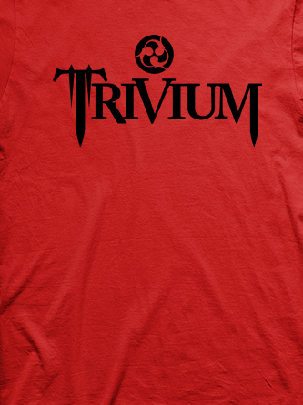 Layout da camiseta da banda Trivium