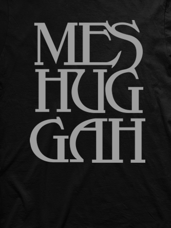 Layout da camiseta da banda Meshuggah