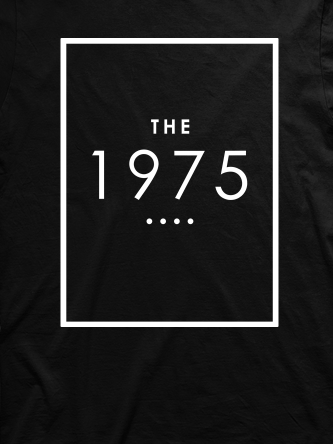 Layout da camiseta da banda The 1975