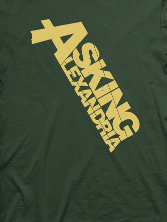 Layout da camiseta da banda Asking Alexandria