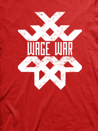 Layout da camiseta da banda Wage War