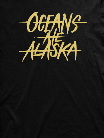 Layout da camiseta da banda Oceans Ate Alaska
