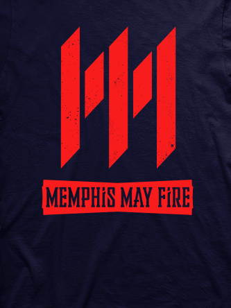 Layout da camiseta da banda Memphis May Fire