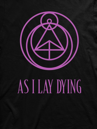 Layout da camiseta da banda As I Lay Dying