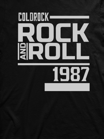 Layout da camiseta da banda The Rock and Roll
