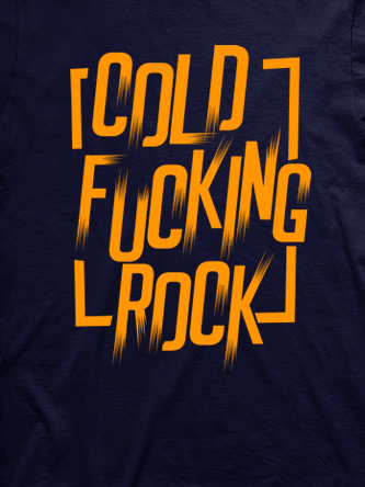 Layout da camiseta da banda Cold Fucking Rock