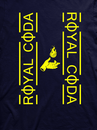 Layout da camiseta da banda Royal Coda