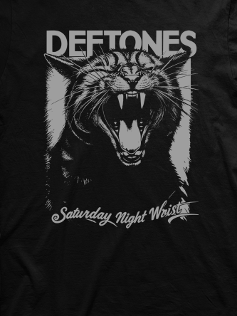 Layout da camiseta da banda Deftones
