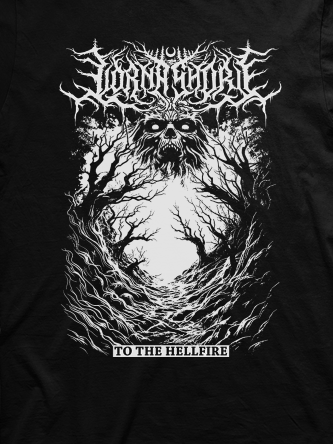 Layout da camiseta da banda Lorna Shore