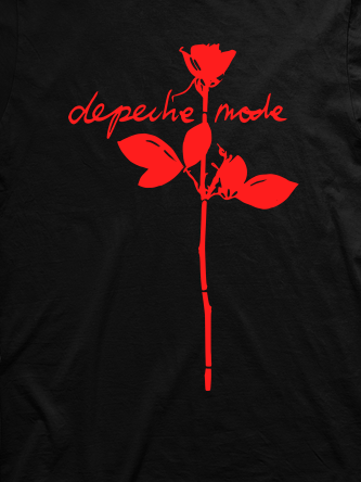 Layout da camiseta da banda Depeche Mode