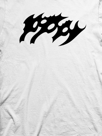 Layout da camiseta da banda Poppy