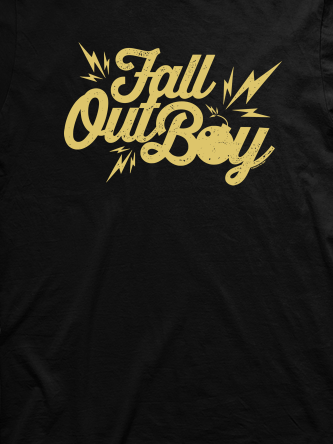 Layout da camiseta da banda Fall Out Boy