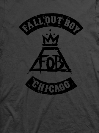 Layout da camiseta da banda Fall Out Boy