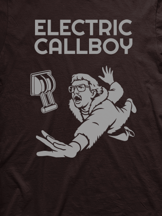 Layout da camiseta da banda Electric Callboy