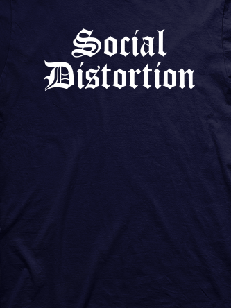 Layout da camiseta da banda Social Distortion
